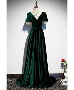 Get 10% off now! Buy dark green velvet evening dress with colorful beadings at cheap price online. Free stable shipping and pro custom service since 2009. Forest Green Formal Dresses Short, Dark Green Velvet Dress Mid, Dark Green Floral Velvet Dress, Green Velvet Dress Vincent, Forest Green Victorian Dress, Forest Green Dresses Formal Accessories, Dark Green Wedding Dress Veaul, Dark Green Velvet Indian Dress, Short Dark Green Velvet Dresses