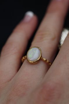 Opal ring, dainty opal gold filled ring for women. High quality Australian opal. Nice present for her. Available of different materials: -Rhodium plated sterling silver* -18k gold filled sterling silver -18 solid gold *Rhodium layer is used to make silver shine for a long time. Please, make sure you don't have allergy on rhodium. Size:  Please, choose the size you need. We use US sizes from 5-10. Our Ring Guide will help you to find the right size. If you don't see your size on the list or you h Square Opal Ring, Large Opal Ring, Opal Aesthetic, Dainty Opal Ring, Opal Gold Ring, Aesthetic Ring, Gold Opal Ring, Australian Opal Ring, Aesthetic Rings