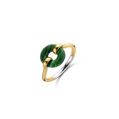 Small Coin Green Malachite Ring by Ti Sento - Available at SHOPKURY.COM. Free Shipping on orders over $200. Trusted jewelers since 1965, from San Juan, Puerto Rico. Malachite Ring, Malachite Rings, Green Malachite, Malachite Stone, Jewelry Manufacturers, Green Stone, Gold Plated Silver, Signet Ring, Stone Ring