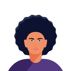 Face of a man with curly puffy hair 24581657 Vector Art at Vecteezy