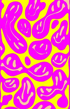 a pink and yellow abstract design with swirls