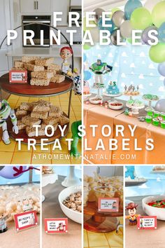 toy story treat labels and free printables for toys at home with naale com