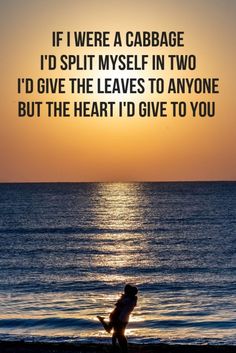 a person on the beach with an ocean in the background and a quote written above it