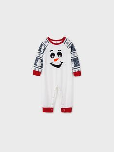 Get in the spirit of Christmas with our matching family snowman pajama sets for adults, kids, babies, and pets!
* Please add each size separately to your shopping cart
* Piece of product: Each size includes 1 set of pajamas (1 top+1 bottom), or 1 romper, or 1 pet bandana
* For children's safety, pajamas should be snug-fitting or flame-resistant. These kids' and babies' pajamas are flame-resistant.
* Product features: Matching Christmas snowman design
* Fabric characteristics: Soft and comfortable
* Neckline: Round neck
* Sleeves: Long sleeves, raglan sleeves
* Style: Family matching pajamas
* Fit: Moderate fit, with drawstring and pockets for adults
* Length: Moderate length
* Source of goods: Imported
* Supplier: PatPat Family Pajama Sets, Matching Christmas Pajamas, Family Christmas Pajamas, Holiday Pajamas, Matching Family Pajamas, Snowmen Patterns, Matching Pajamas, Family Pajamas, Family Photo Outfits