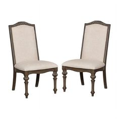 a pair of chairs sitting next to each other