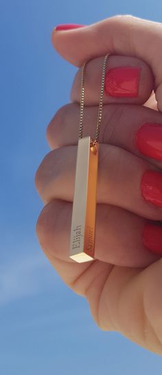 Engraved 3D Bar Necklace - 35% OFF Women In Their 50s, Buy Gold, Gold Jewellery, Bar Necklace, Bling Bling, Cute Jewelry, Things To Buy, Beautiful Jewelry, My Jewellery