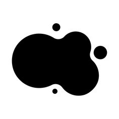 an abstract black and white design with circles in the shape of a drop, on a white background