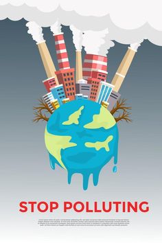 Globalization Poster Ideas, Poster Environment, Factory Chimney, Pollution Poster, Save Earth Drawing