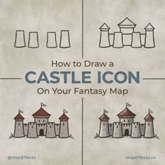 how to draw a castle icon on your fantasy map