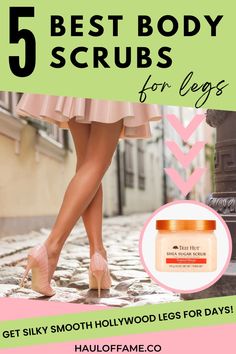 It’s time to roll out the carpet for the 5 best body scrubs that are perfect for exfoliating away your dead skin revealing the smooth glowing skin you never knew you had! These 5 best body scrub products are loved by women worldwide and we’ve even included 4 diy body scrub recipes too! These best exfoliating leg scrubs include drugstore picks and are great for dry skin too. We're sure you'll find the very best exfoliating body scrub for yourself right here so you can upgrade your shower routine. Body Scrub Homemade Recipes Dry Skin, Best Body Exfoliator Products, Best Body Scrubs For Women, Best Body Scrub For Glowing Skin, Best Exfoliating Body Scrub, Best Body Exfoliator, Exfoliate Legs