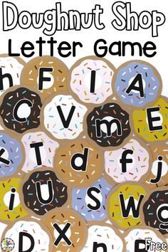 the doughnut shop letter game is fun for kids