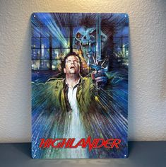 Highlander Christopher Lambert Movie Metal Poster Tin Sign 20x30cm Plaque