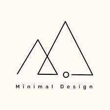 the minimal design logo is shown in black and white, with two triangles on each side