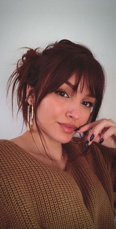 Rambut Brunette, Bangs With Medium Hair, Effortless Beauty, Hair Color And Cut, Hair Inspiration Color