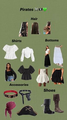 there are many different types of clothes on this page