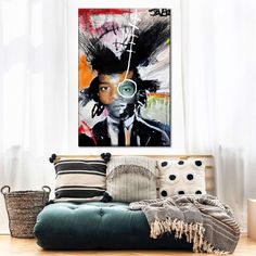 Basquiat In Flux Wall Art is a beautiful addition to any decor style. Bring this stunning canvas print into your home to easily refresh your walls and elevate your decor. Loui Jover, Off Sale, Decor Styles, Canvas Print, Elephant, Canvas Prints, Wall Art, Canvas, Wall