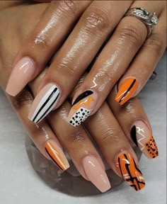 Nails Art Summer, Summer Nails Art, Nail Nail Designs, Acrylic Nails Ideas, Nail Art Easy, Nails Art Ideas, Art Designs Ideas, New Nail Designs, Fancy Nails Designs