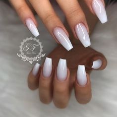 Nails Tech Videos, Art Pretty, Videos Aesthetic, White Acrylic Nails, Basic Nails, Ombre Nail Designs, White Nail Designs, Nail Art Wedding