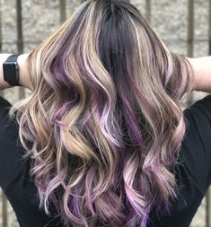 Purple Highlights Hair, Peanut Butter And Jelly Hair, Purple And Blonde Hair, Disconnected Layers, Packing Gel, Jellyfish Haircut, Longer Layers, Peanut Butter And Jelly Sandwich