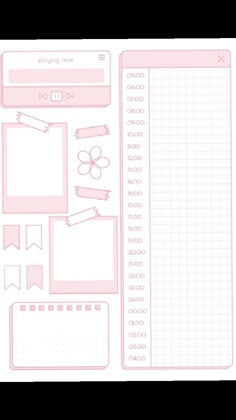 the pink planner sticker sheet is shown