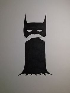 a drawing of a batman with a mustache