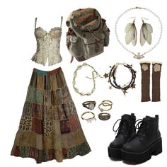 Outfits inspo fairycore Mystic Archetype Aesthetic Fashion, Clothing Boards Outfits, Woodsy Outfit, Earth Outfits, Effy Stonem, Grunge Fairycore, Cottagecore Outfits, Boho Outfit