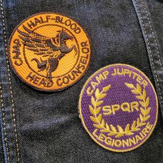 two patches on the back of a pair of jeans that say, can't wait blood for her country