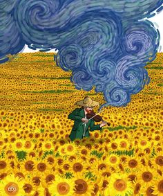 Illustrator's Van Gogh Art Expresses the Creativity of Late Artist Amazing Gifs, Tableau Art, Art Et Illustration