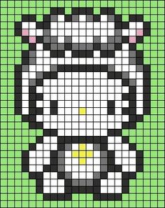 a cross stitch pattern with the face of a cat