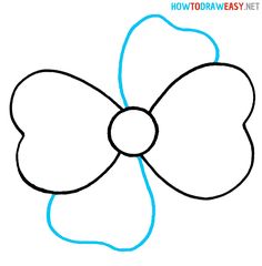 how to draw a flower with a bow step by step drawing instructions for kids and beginners