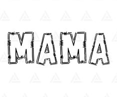 the word amam written in black and white