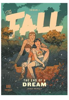 the fall issue 1 cover with an image of a man and two children hugging each other