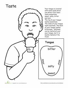 a coloring page with an image of a man brushing his teeth and the words taste on it