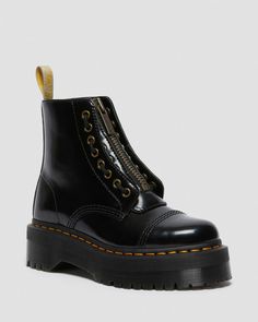 Yellow Platform Ankle-high Boots, Yellow Leather Platform Boots With Round Toe, Dr Martens Sinclair Boots, Dr Martens Sinclair, Platforms Boots, Platform Boots Women, Oxford Boots, Black Platform Boots, Black Oxfords