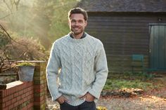 Our Shetland range is a simple cable knit pattern perfect to match with all styles of outfits. Perfect for a capsule wardrobe and the sustainable buyer. This traditional Aran knit sweater is unlined for (almost) year round comfort. Available in Grey, Moss, Oatmeal and Steel. S H E T L A N D ∙ S W E A T E R * Material: 100% Wool * Quality and Sustainability: Handmade ∙ Fair Trade ∙ Slow Fashion * All our knitwear is handmade lovingly in Nepal * Most of our items have a FAUX leather logo either in Mens Cable Knit Sweater, Aran Knit, Cable Knit Pattern, Mens Pullover, Handmade Fair, Cable Knit Jumper, Jan 1, Leather Logo, Family Pics