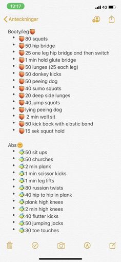 Booty workout ideas Workout Notes Iphone, Teen Workout Plan, Summer Bod, Workout List, Routine Ideas, Daily Workout Plan