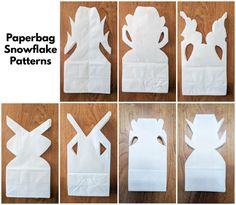 paper bag snowflake patterns to make an ornament for your christmas tree