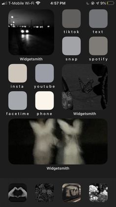 an iphone screen showing the different colors and text options for each phone, including black and white