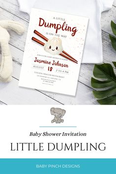 a baby shower is shown with an elephant on it