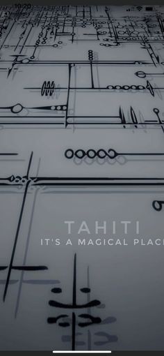 the cover art for tahiti it's a macical place, featuring lines and circles