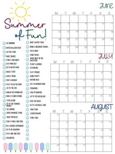 the printable calendar for june and august