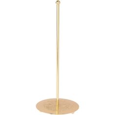 a gold toilet brush and holder on a white background