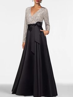 Long Sleeve Sequin Top, Gown Elegant, Fall Wedding Guest, Evening Dresses Online, Cheap Evening Dresses, Dresses Formal Elegant, Ball Gown Skirt, Evening Gowns Elegant, Long Sleeve Sequin