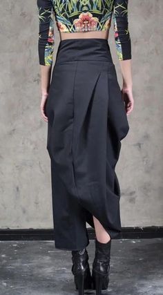 (1) Original Design High Waist Wide Leg Culottes Big Crotch Harem Pants // – Ofelya Boutique Trendy High-waisted Harem Pants, Luxury High Waist Chic Culottes, Luxury Chic Culottes For Women, Luxury Elegant Culottes With Pockets, Luxury Chic High-waisted Culottes, Luxury Chic Women's Culottes, Luxury Chic Formal Culottes, Luxury Elegant Formal Culottes, Luxury Full Length Elegant Culottes