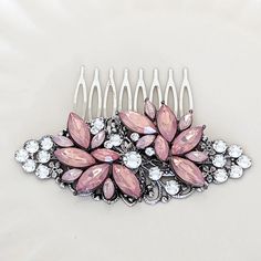 Opals are an unexpected touch to a bridal hair comb, and they're vintage-inspired without feeling outdated and will look timeless for years to come. Spotlight your wedding day hairstyle with this nature-inspired blush hair comb. Wedding Day Hairstyle, Bridal Hair Vine Pearl, Gold Wedding Hair Piece, Rose Gold Hair Piece, Blush Hair, Bridal Hair Chain, Gold Bridal Hair Comb, Floral Hair Comb, Pearl Bridal Headband