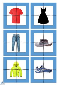 four different types of clothing are shown in this diagram