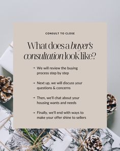 a christmas present with the words what does a buyer's consultation look like?