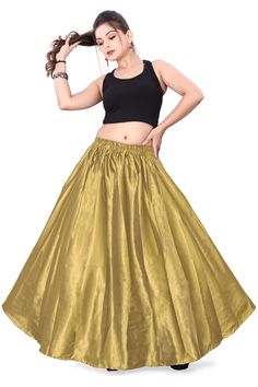 Satin Belly Dancing Half Circle skirt For Women Wedding Wear Skirt Solid Pattern Satin Half Circle Skirt Tribal Dance wear Satin Skirt S9 SIZE CHART S       23" To 26" Waist AROUND  M      27" To 30" Waist AROUND  L       31" To 34" Waist AROUND  XL     35" To 39" Waist AROUND  2XL   40" TO 43" Waist AROUND  3XL   44" To 47" Waist AROUND  4XL   48" TO 52" Waist AROUND  5XL   53" To 56" Waist AROUND  1 Peace Sheer Chiffon Skirt  Length OF skirt 38" All measurements are in Inches Color Might Be little Different Due to Different Computer's Color Settings. Elegant Spring Lehenga, Elegant Long Skirt Lehenga For Spring, Elegant Spring Lehenga Long Skirt, Elegant Tiered Lehenga, Fitted Gold Mini Skirt, Wedding Maxi Skirt With Relaxed Fit, Fitted Full Length Wrap Skirt, Maxi Skirt For Wedding With Relaxed Fit, Solid Full-length Party Skirt