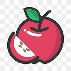 an apple with a bite taken out of it, on a transparent background png