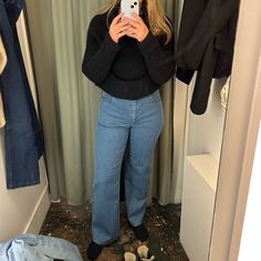 This Brand Is Sold At Madewell But I Found These In A Boutique Sample Sale In West Village Nyc! Super Cute Curve Flattering Cut. These Are A Size Medium And I’d Say They Are A True 6/8. They Have Stretch So They’re Very Comfy. I Believe These May Be A True Sample. I Found Some Other Jeans That Are Similar So Just Trying To Make Money Back Since I Can’t Return Chic Denim Blue Jeans For Winter, Chic Winter Jeans, Winter Workwear Blue Jeans, Fitted Blue Jeans For Winter, Casual Fitted Flare Jeans In Recycled Denim, Winter High Rise Flare Jeans, Chic Blue Winter Jeans, Winter Denim Bottoms For Everyday Wear, Blue Jeans For Winter